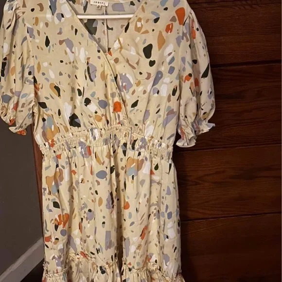 Jodifl Dresses | Jodifl Multicolor Abstract Maxi Dress | Color: Green/Orange | Size: M | Redmanchew's Closet